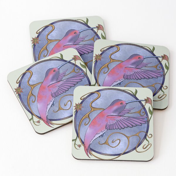 Item preview, Art Nouveau Hummingbird designed and sold by GStouderArt.