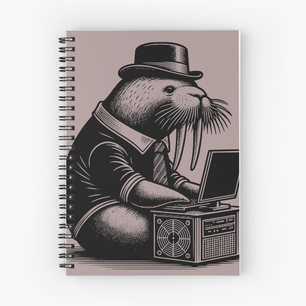 Item preview, Punk Rock Goth Walrus on Computer Vintage Style designed and sold by dreamsagellc.