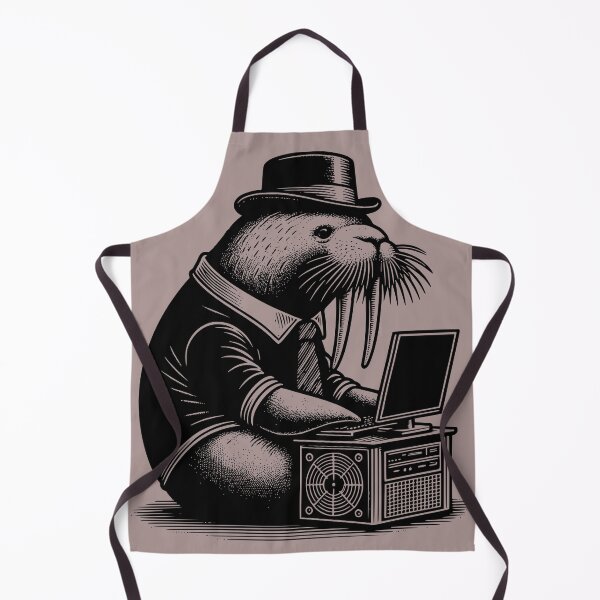 Item preview, Punk Rock Goth Walrus on Computer Vintage Style designed and sold by dreamsagellc.