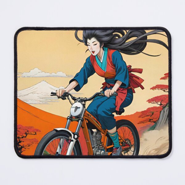 Item preview, Trailblazing Elegance: Geisha Gliding Down Japanese Trails designed and sold by GrizzlyCollective.