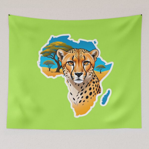 Item preview, Map Of Africa With A Cheetah designed and sold by TheArtOfPat.