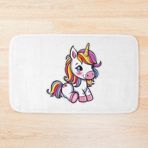Item preview, Kawaii Chibi Unicorn with Rainbow Mane designed and sold by KawaiiArtStyle.