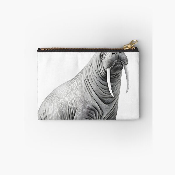 Item preview, Black and White Walrus Pencil Drawing designed and sold by Pencil-Art.