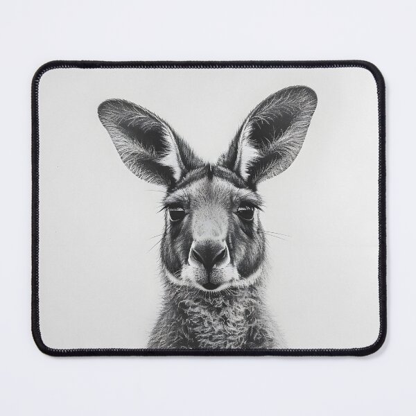 Item preview, Black and White Kangaroo pencil drawing designed and sold by Pencil-Art.