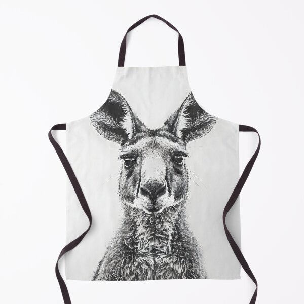 Item preview, Black and White Kangaroo pencil drawing designed and sold by Pencil-Art.