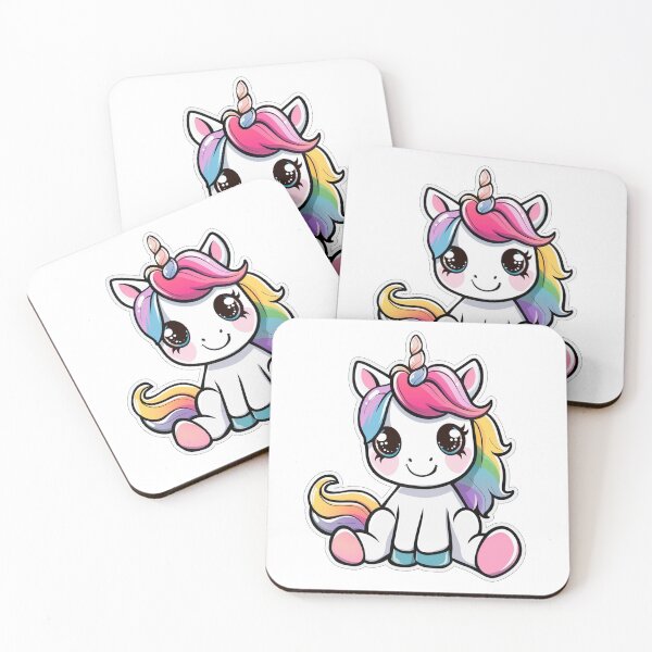 Item preview, Kawaii Chibi Rainbow Baby Unicorn  designed and sold by KawaiiArtStyle.