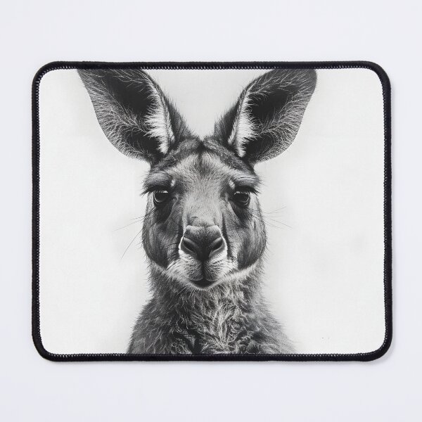 Item preview, Black and White Kangaroo pencil drawing designed and sold by Pencil-Art.