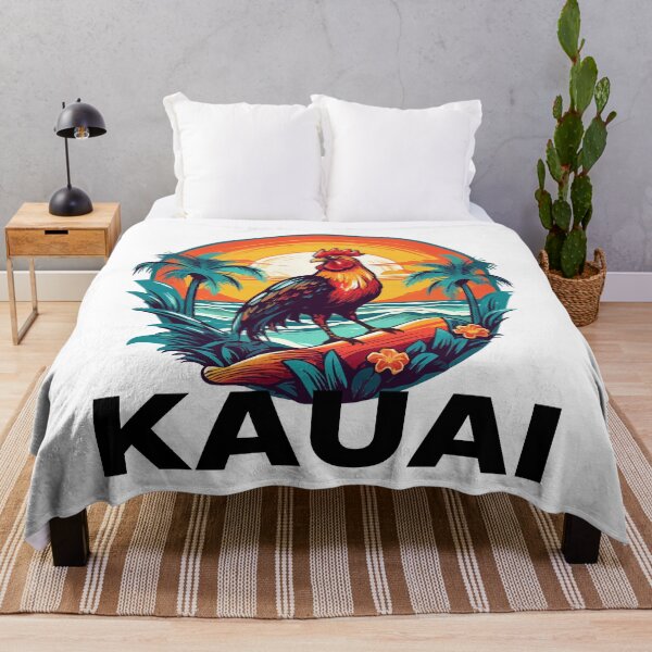 Item preview, Kauai Hawaii - Rooster (with Black Lettering) designed and sold by VelvetRoom.