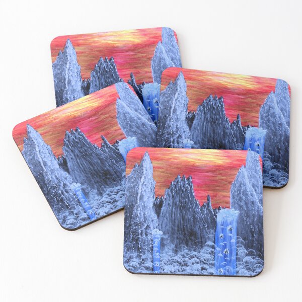 Item preview, India Ink Painting by Samuri Pirate - Sunset Falls designed and sold by samuripirate.