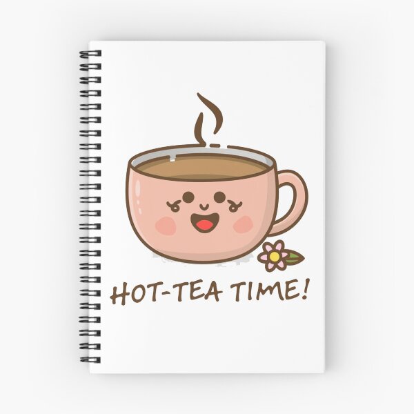 Item preview, Hot Tea Time: Cute Kawaii Mug Character with Smile and Message designed and sold by HahaHandlesHub.