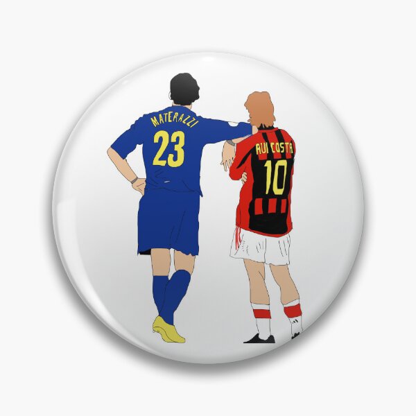 Item preview, Materazzi and Rui Costa watching team fans designed and sold by historic-photos.