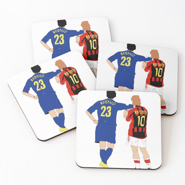 Item preview, Materazzi and Rui Costa watching team fans designed and sold by historic-photos.