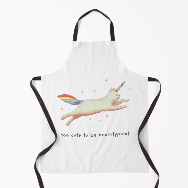 Item preview, Too cute to be neurotypical with Unicorn Cat Gift for cat lovers designed and sold by GosiaArtGarden.
