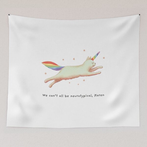 Item preview, We Can’t All Be Neurotypical, Karen with Unicorn Cat Gift for cat lovers designed and sold by GosiaArtGarden.