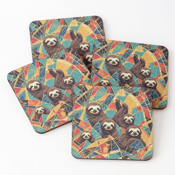 Item preview, Art Deco Sloths designed and sold by Geek Girl Ohio.