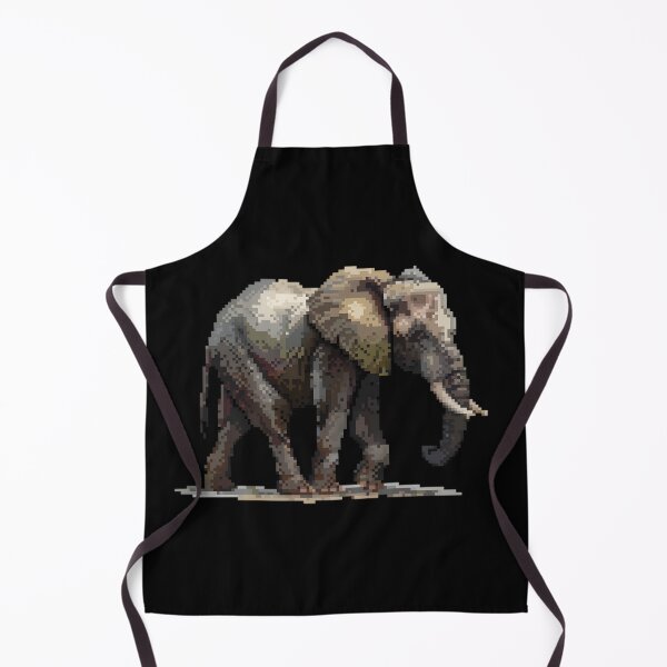 Aperçu de l'œuvre Artistry Elephant Pixelisé créée et vendue par CUTEDOGGIEZ.