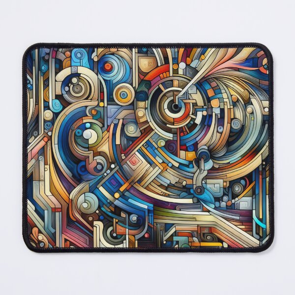 Item preview, Orchestration of Abstract Forms in Mechanical Harmony Canvas designed and sold by ArtComixHaven.