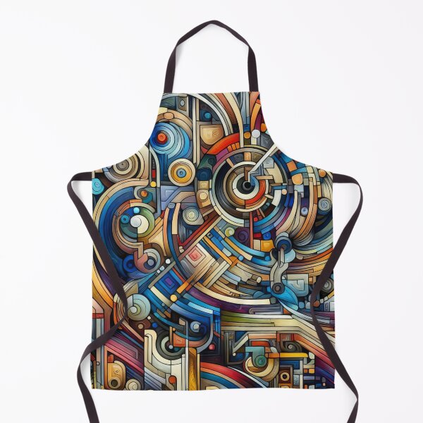 Item preview, Orchestration of Abstract Forms in Mechanical Harmony Canvas designed and sold by ArtComixHaven.