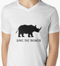 Save the Rhinos Men's V-Neck T-Shirt