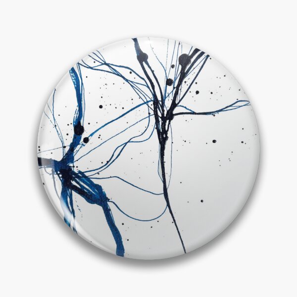 Item preview, Abstract blue line flowers designed and sold by VikaArt.