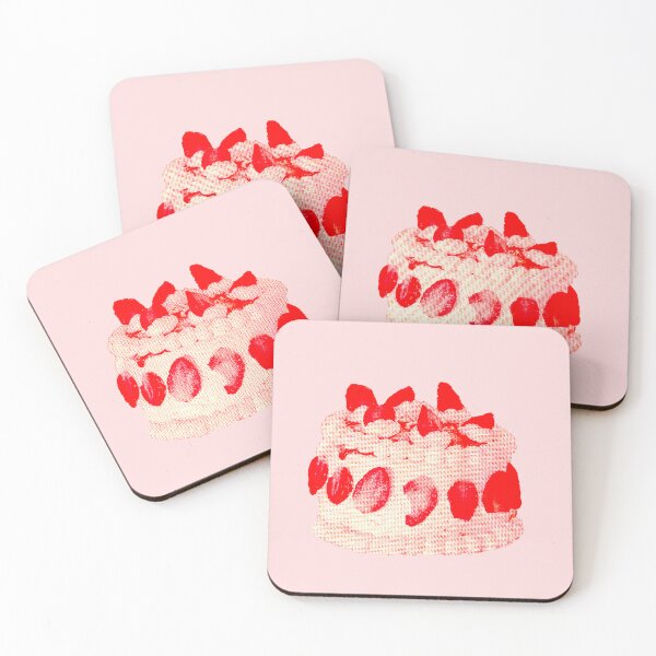 Item preview, vintage strawberry cake designed and sold by Creative Brat Design Studio.