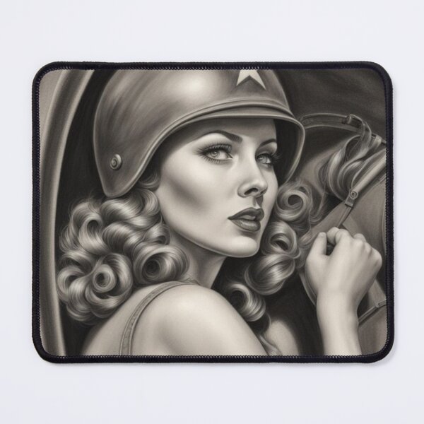 Item preview, WWII Woman Portrait designed and sold by Geek Girl Ohio.