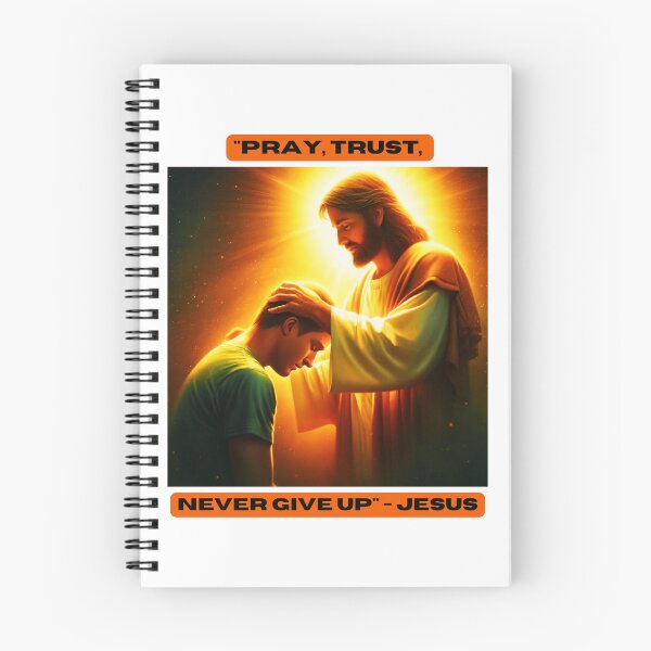 Item preview, "Pray, trust, never give up" - Jesus designed and sold by STO1KA.