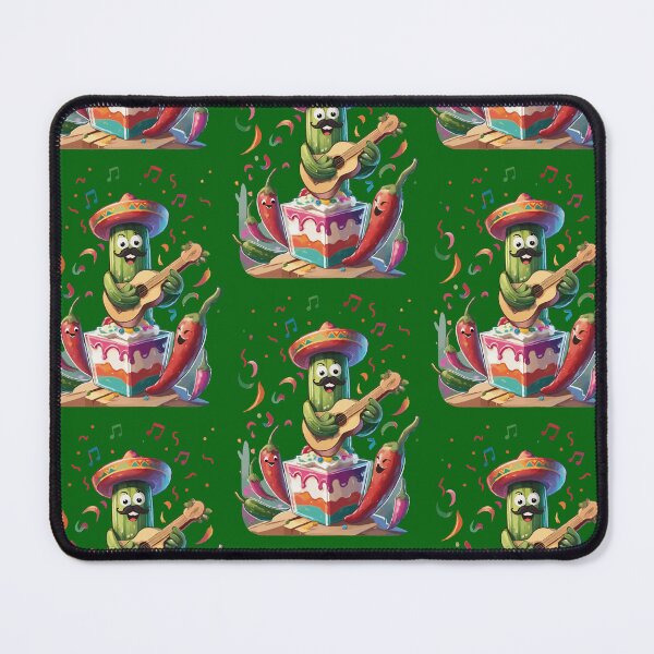 Item preview, Cactus with charro and guitar celebrating Mexico with cake and chilies designed and sold by Elnica.