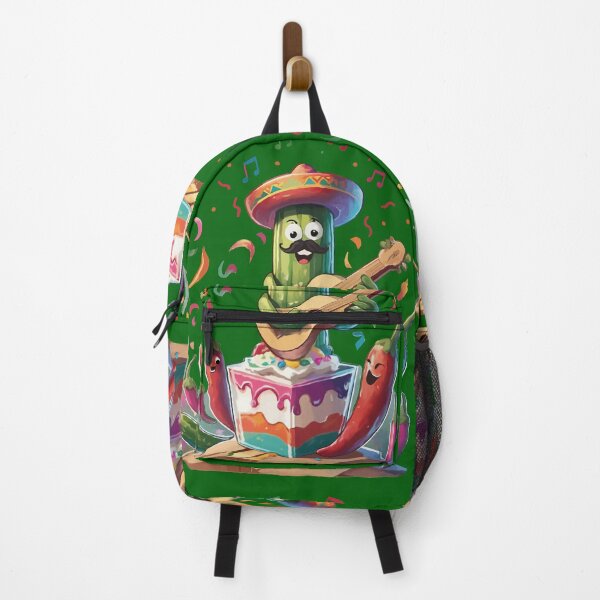 Item preview, Cactus with charro and guitar celebrating Mexico with cake and chilies designed and sold by Elnica.