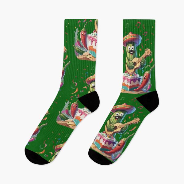 Item preview, Cactus with charro and guitar celebrating Mexico with cake and chilies designed and sold by Elnica.