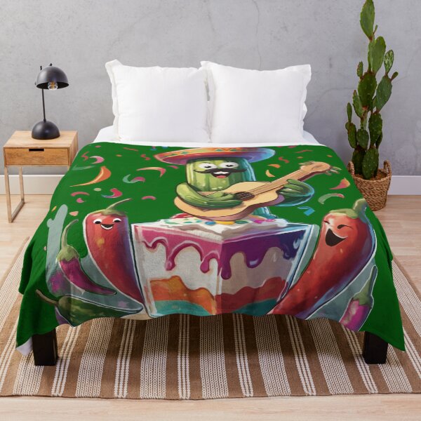 Item preview, Cactus with charro and guitar celebrating Mexico with cake and chilies designed and sold by Elnica.