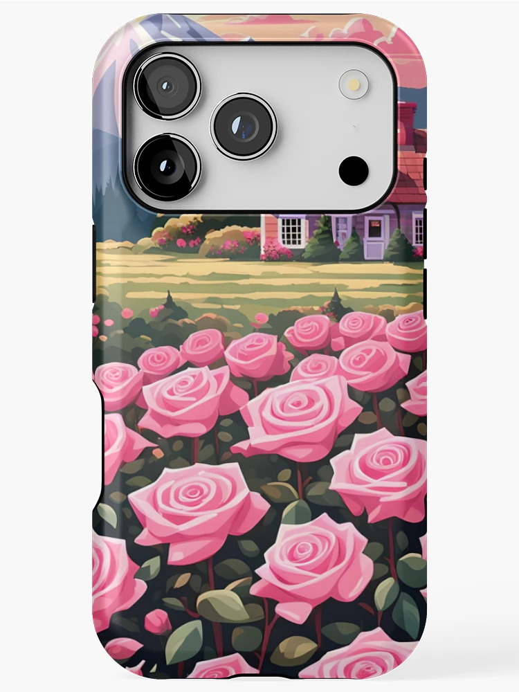 Thumbnail 1 of 4, iPhone Case, Pink Roses designed and sold by VeiledVision.