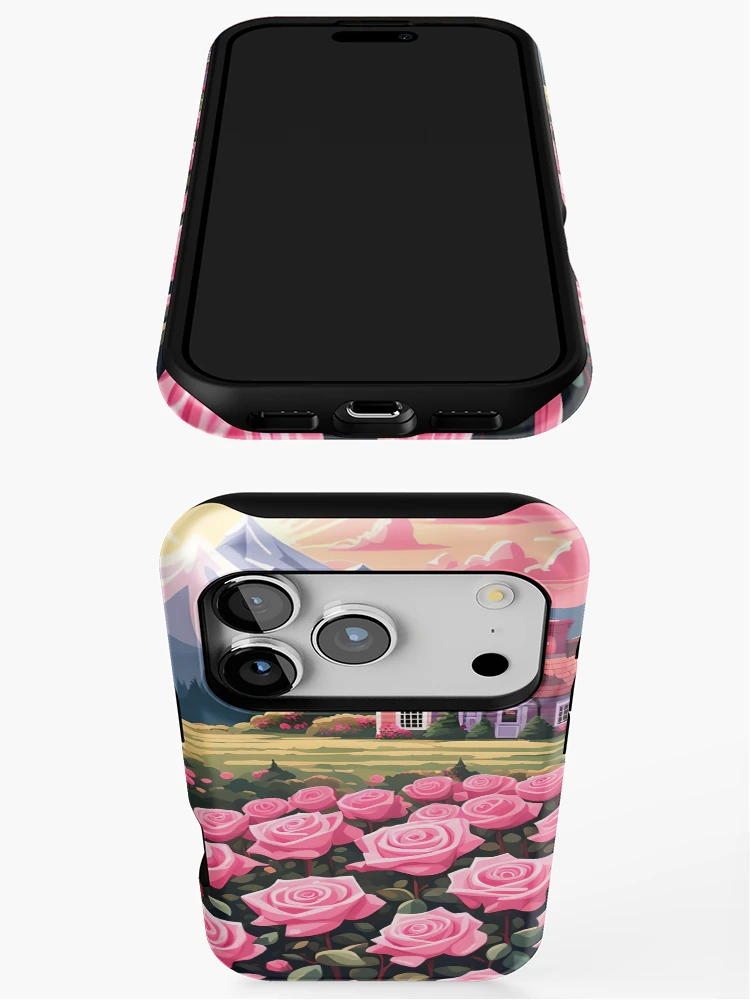 Thumbnail 3 of 4, iPhone Case, Pink Roses designed and sold by VeiledVision.
