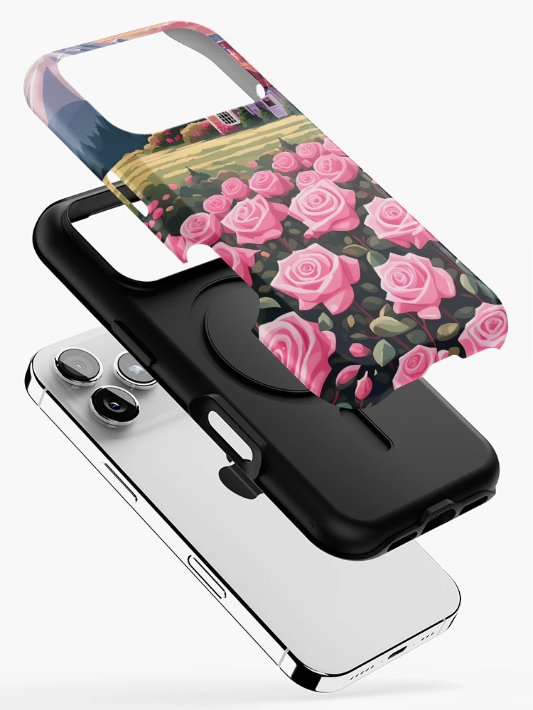 Thumbnail 2 of 4, iPhone Case, Pink Roses designed and sold by VeiledVision.