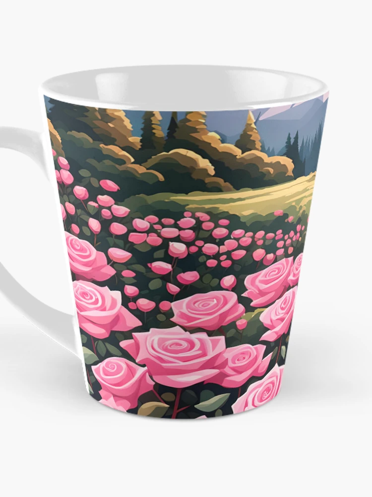 Thumbnail 3 of 4, Coffee Mug, Pink Roses designed and sold by VeiledVision.