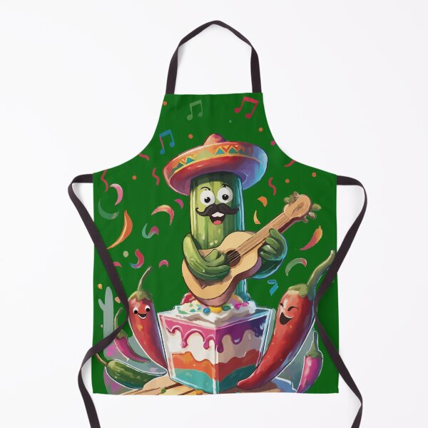 Item preview, Cactus with charro and guitar celebrating Mexico with cake and chilies designed and sold by Elnica.