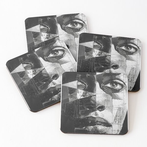 Item preview, Abstract Man Portrait | Black and White designed and sold by designselegant.