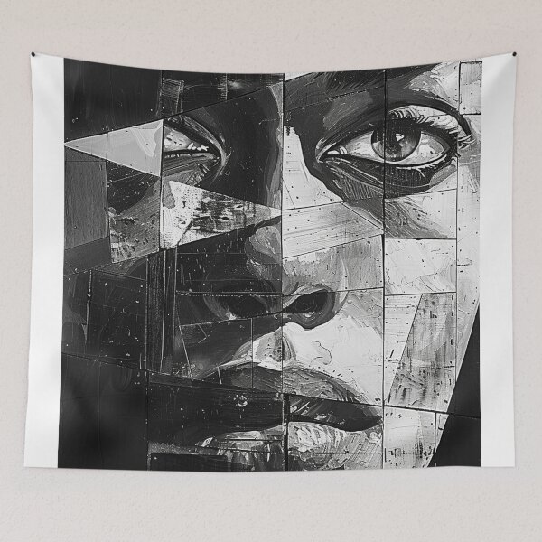 Item preview, Abstract Man Portrait | Black and White designed and sold by designselegant.