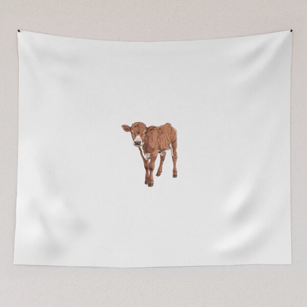 Item preview, Inquisitive Brown Calf on Black Background designed and sold by NatureSyllabus.