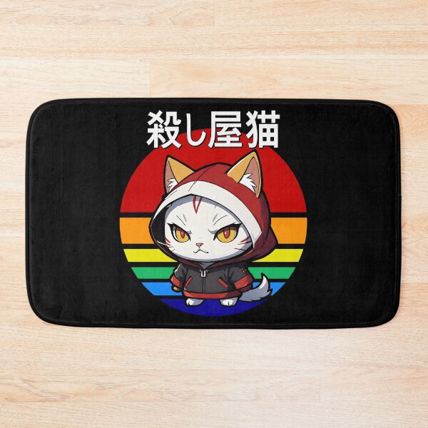 Item preview, Assassin Cat, Neko, Anime, Cartoon, Japanese, Funny Cat designed and sold by Porcupine Tees ⭐⭐⭐⭐⭐.