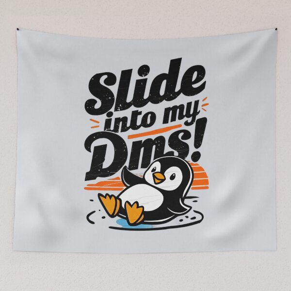 Item preview, Slide Into My DMs! Funny Penguin Design designed and sold by Jollys-ArtShop.