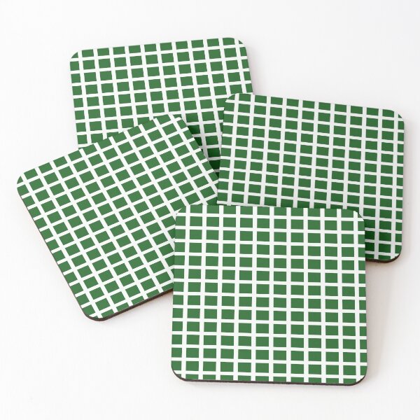Item preview, Green and White Geometric Grid designed and sold by zibziby.