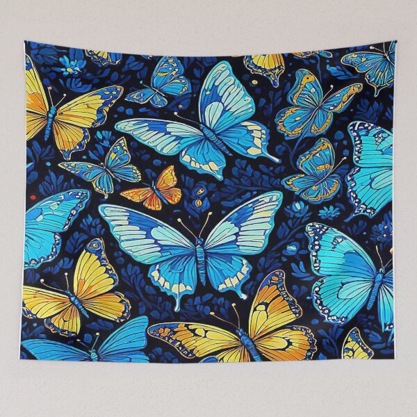 Item preview, Yellow Blue Butterflies Pattern. designed and sold by Giulivo Store Graphic.