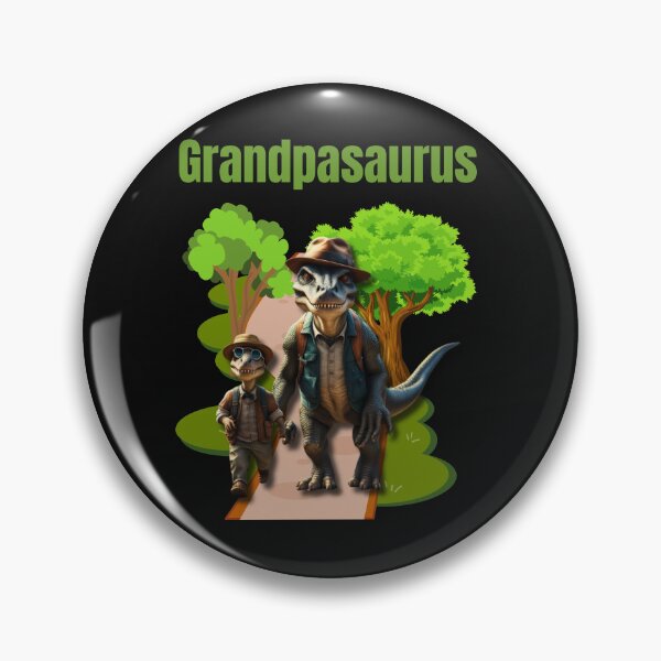 Item preview, Grandpasaurus Walking Little Grandson Dino To School designed and sold by AlienOccupation.