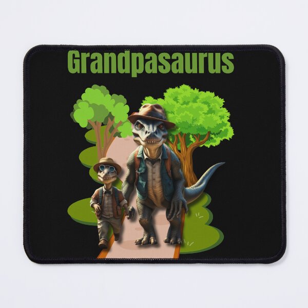 Item preview, Grandpasaurus Walking Little Grandson Dino To School designed and sold by AlienOccupation.