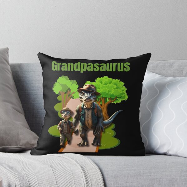 Item preview, Grandpasaurus Walking Little Grandson Dino To School designed and sold by AlienOccupation.
