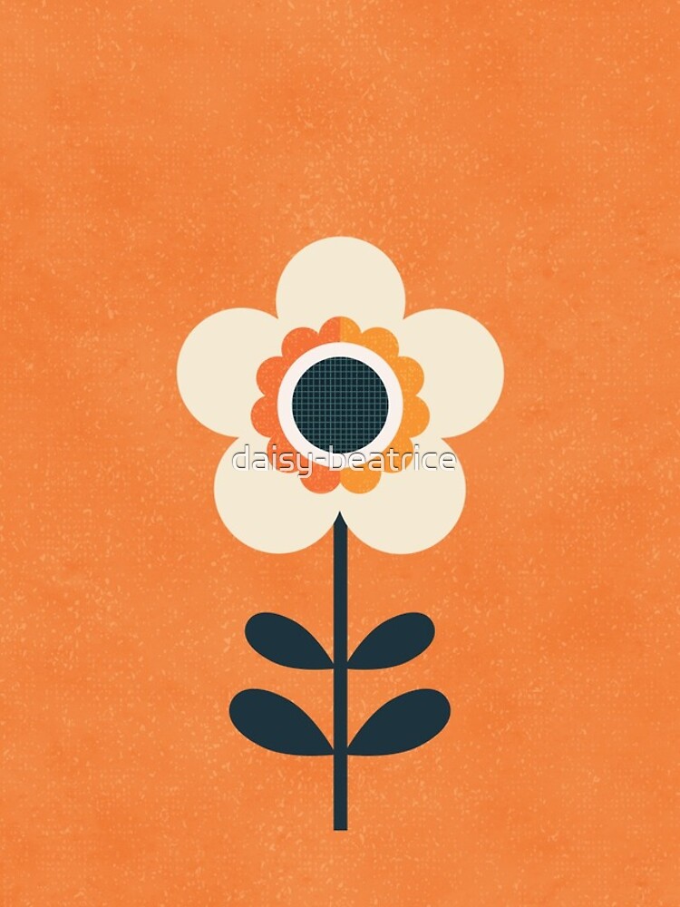 Disover Retro Blossom - Orange and Cream iPhone Case
