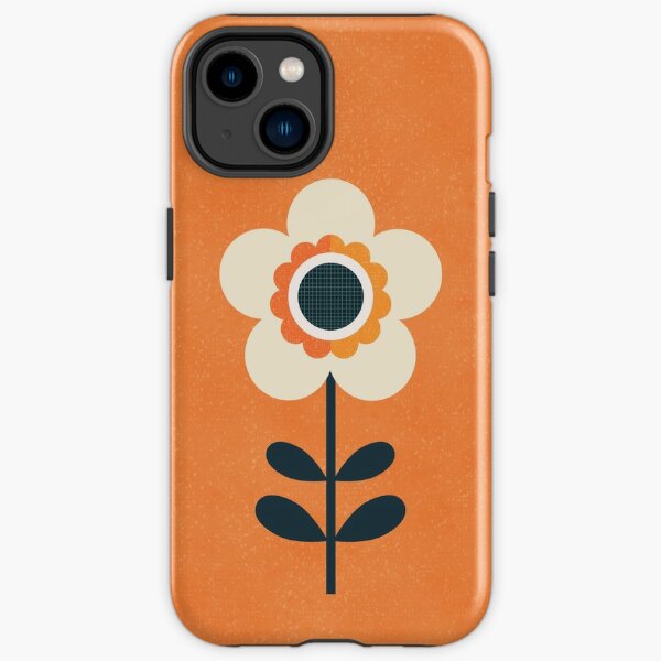 Retro Blossom - Orange and Cream iPhone Tough Case