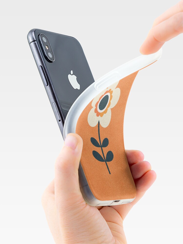 Disover Retro Blossom - Orange and Cream iPhone Case