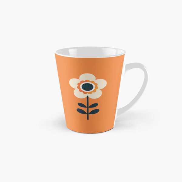Retro Blossom - Orange and Cream Tall Mug